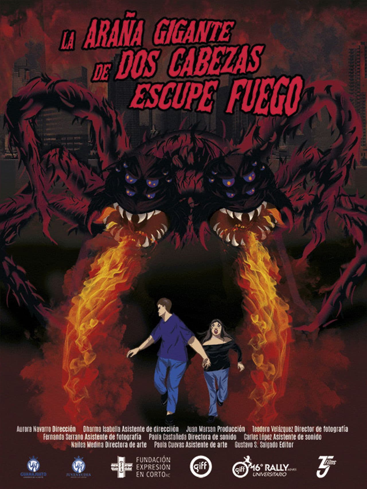 La Araña Gigante de Dos Cabezas Escupe Fuego