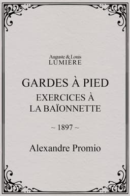 Gardes à pied : exercices à la baïonnette