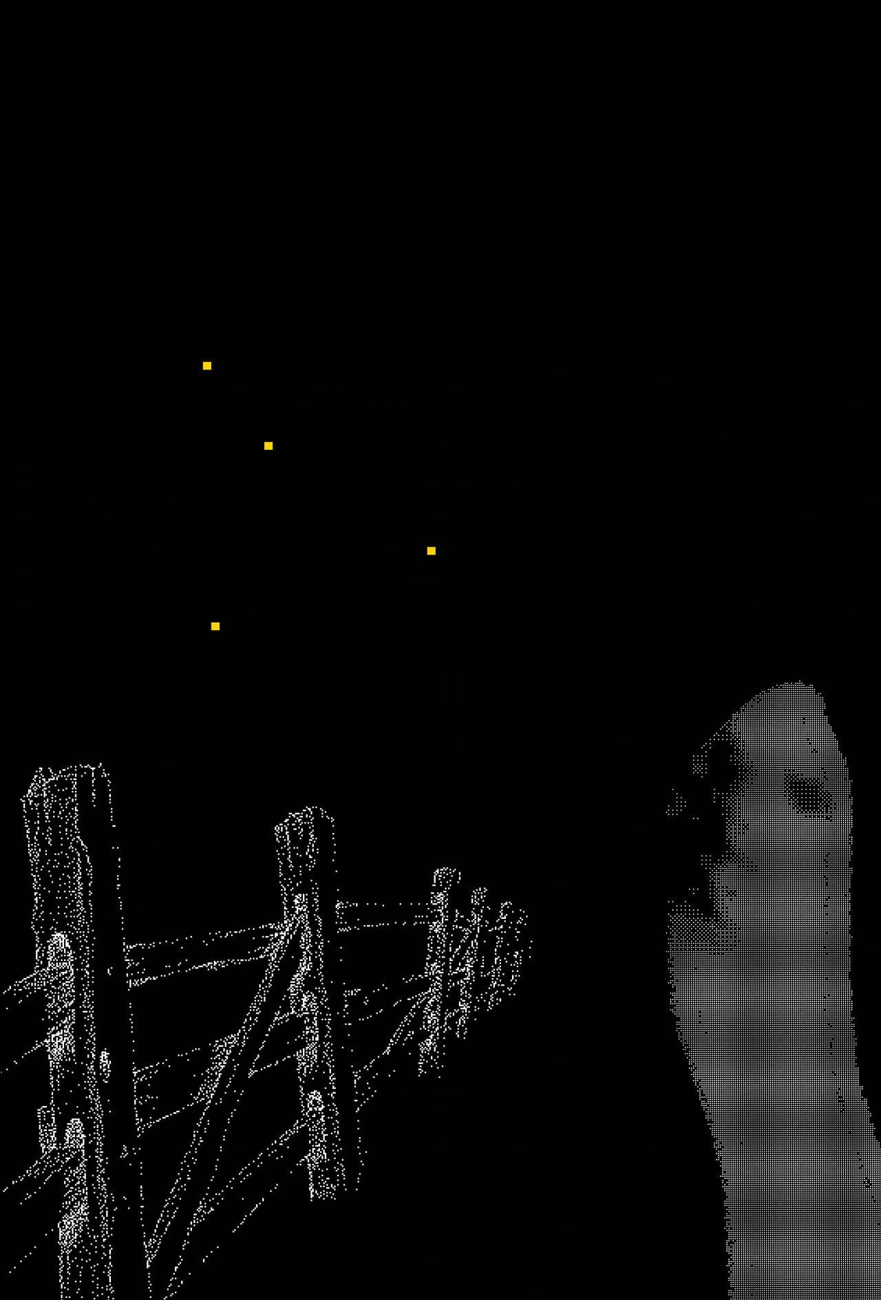 Fireflies Along the Fence