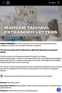 Maryam Taghavi: Estranged Letters