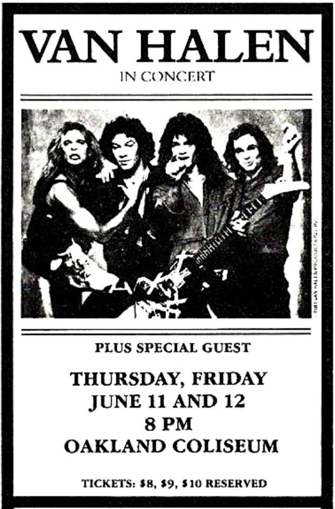 Van Halen: Oakland, CA @ Oakland Arena 1981