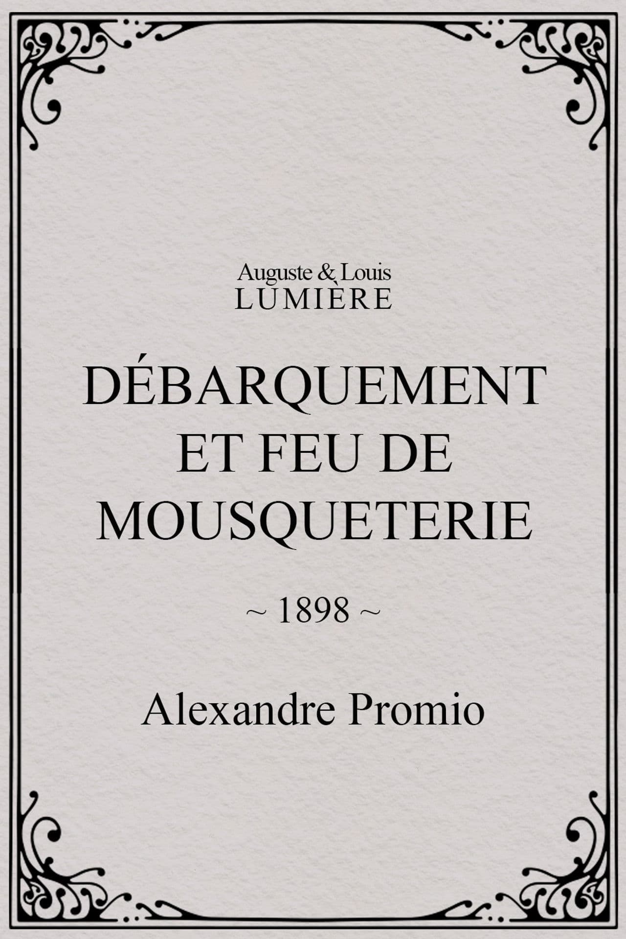 Débarquement et feu de mousqueterie