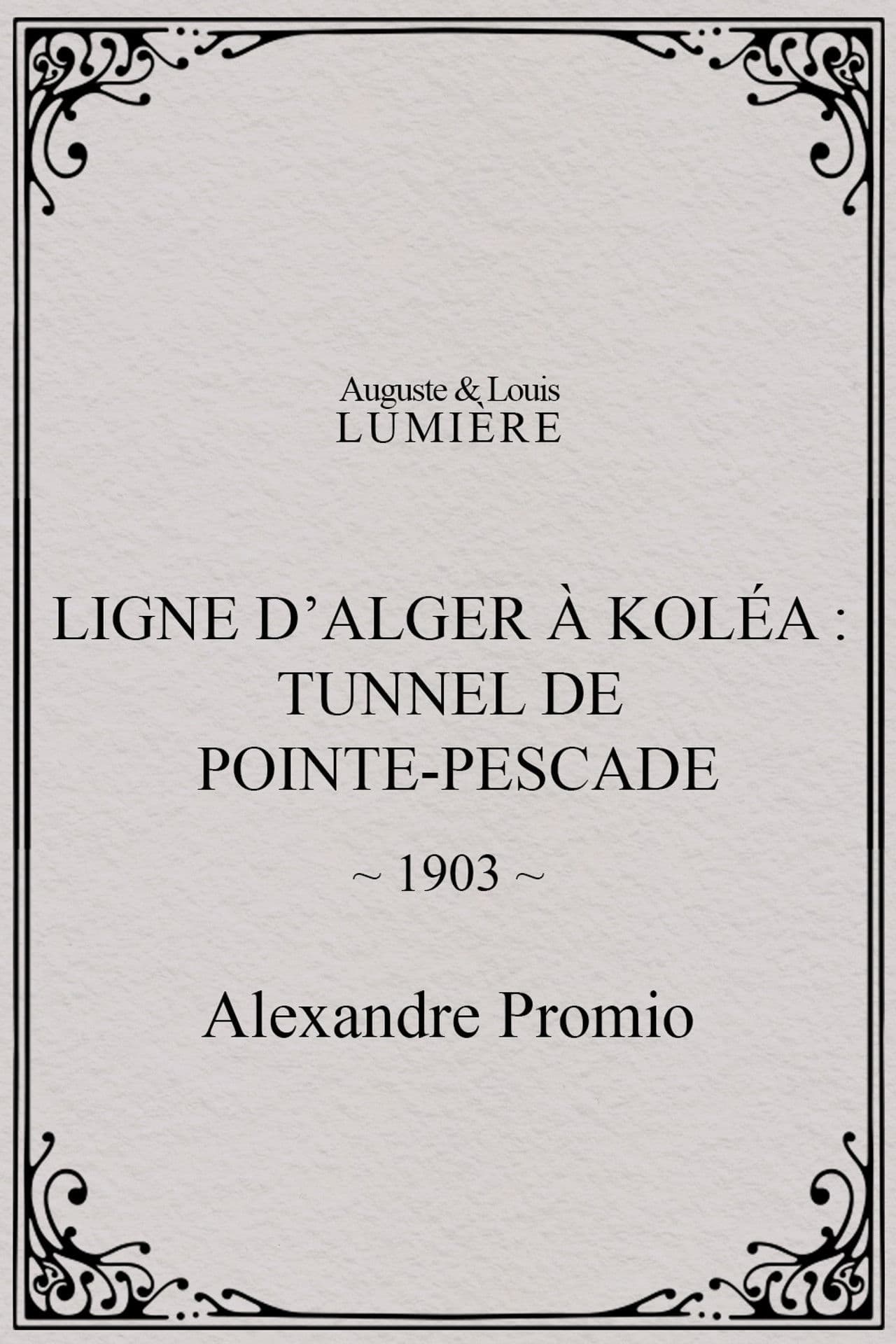 Algiers-Koléa Line: Tunnel of Point Pescade