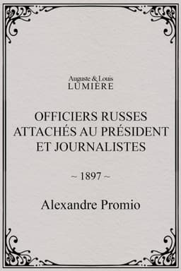 Officiers russes attachés au président et journalistes