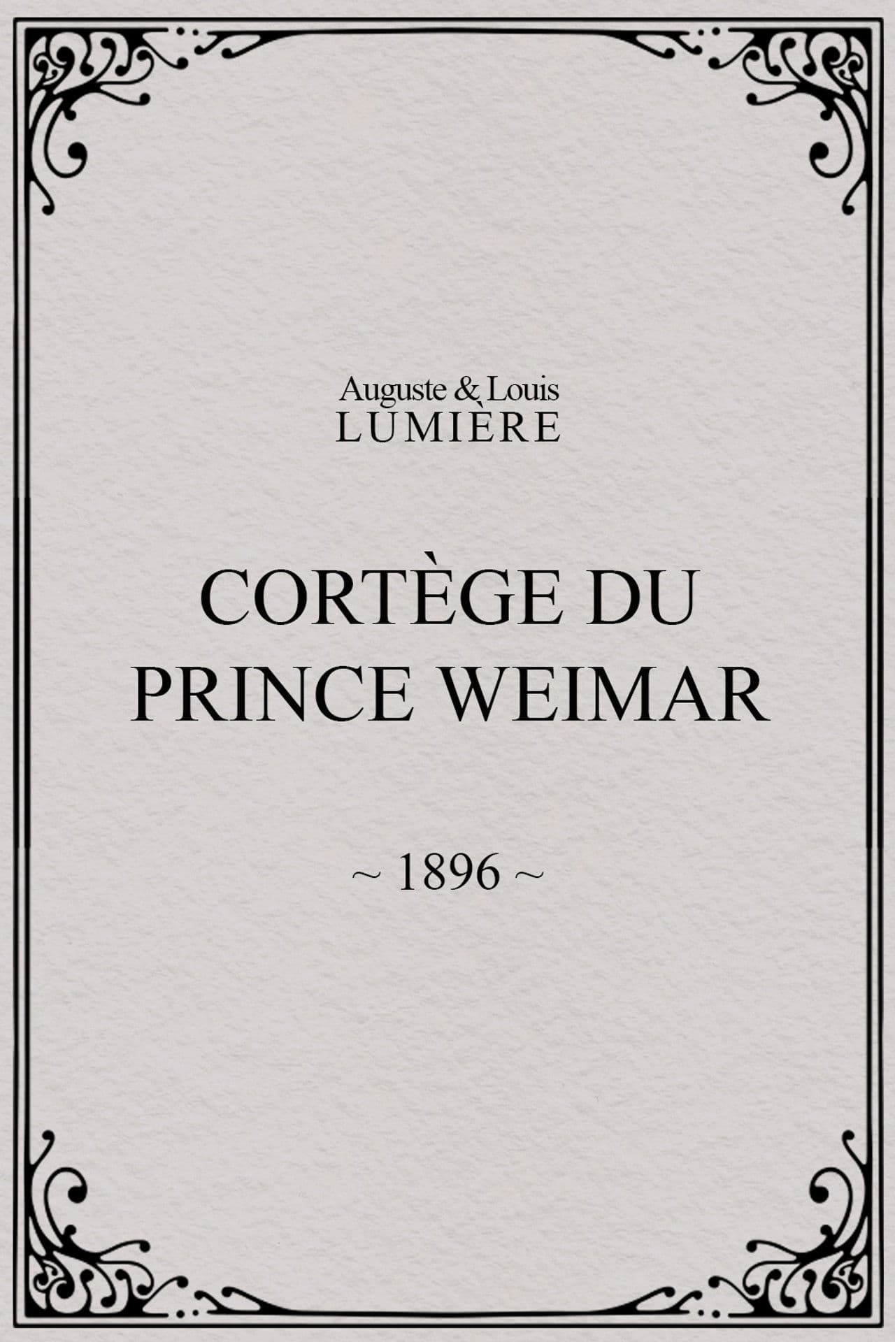 Cortège du prince Weimar