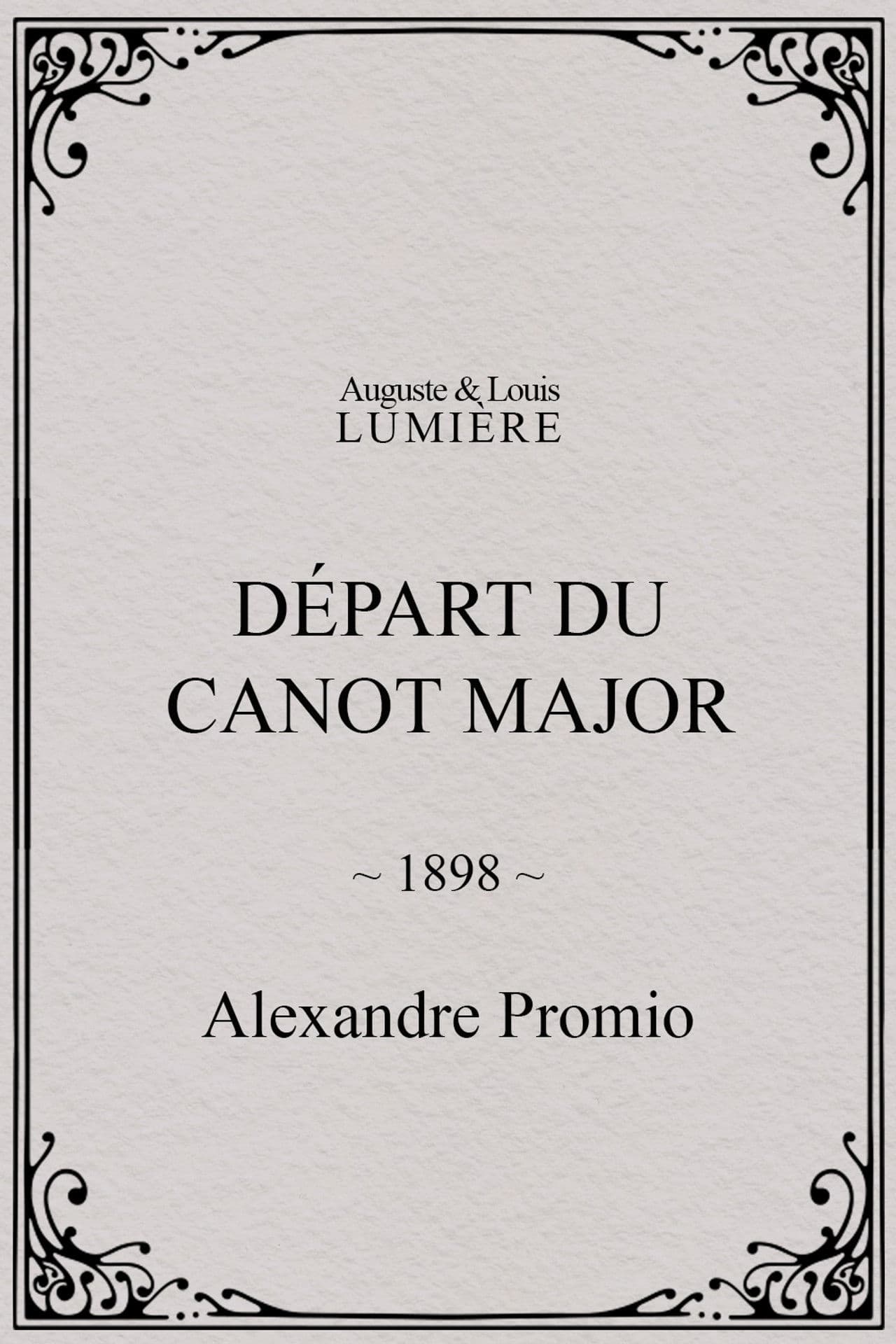 Départ du canot major