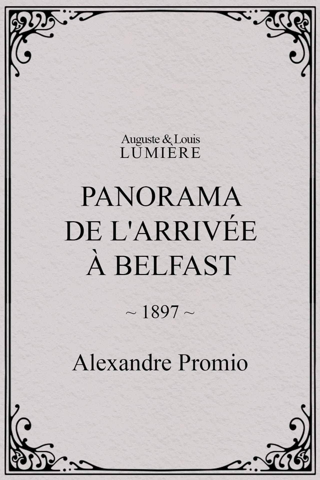 Panorama de l'arrivée à Belfast