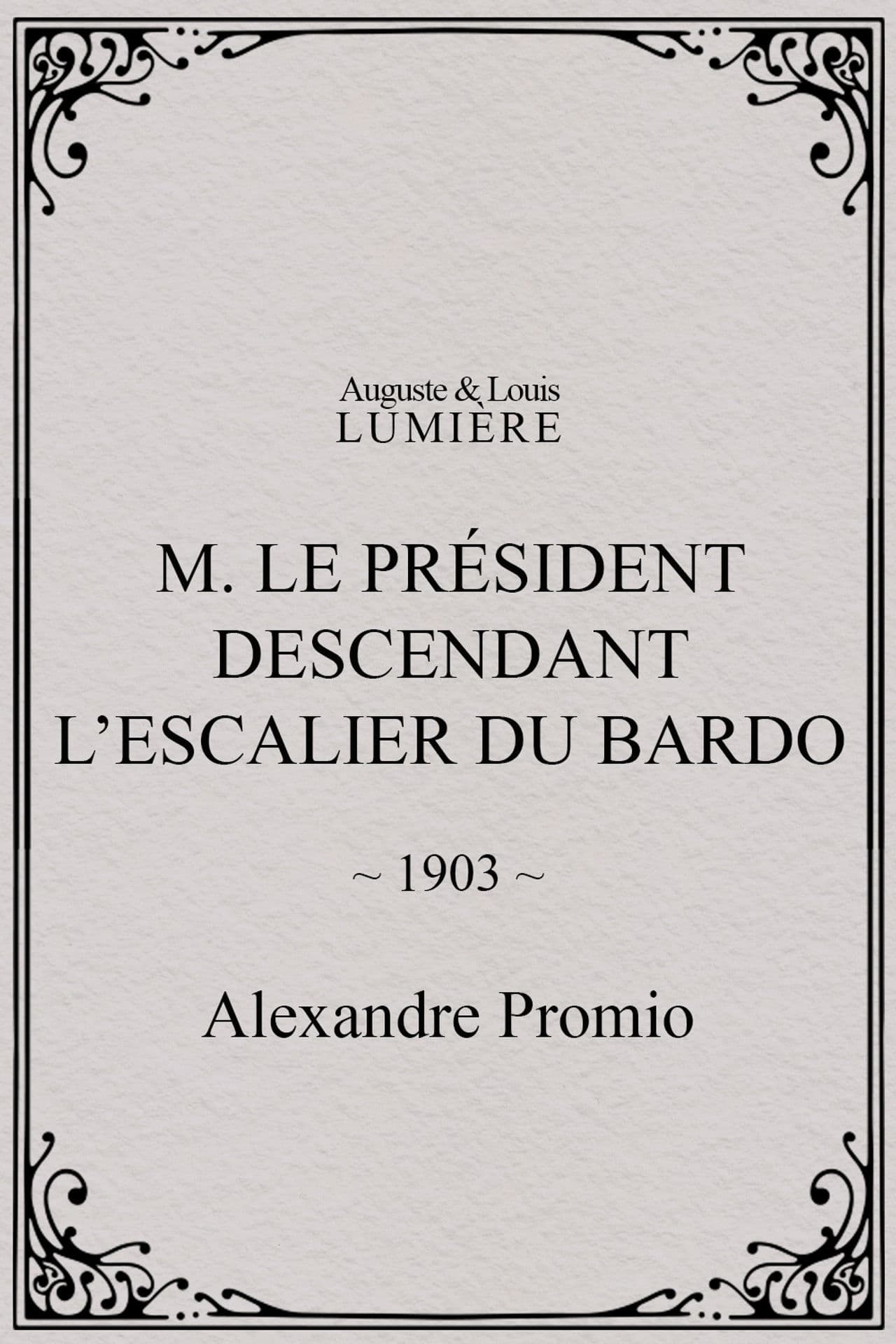 M. le président descendant l’escalier du Bardo