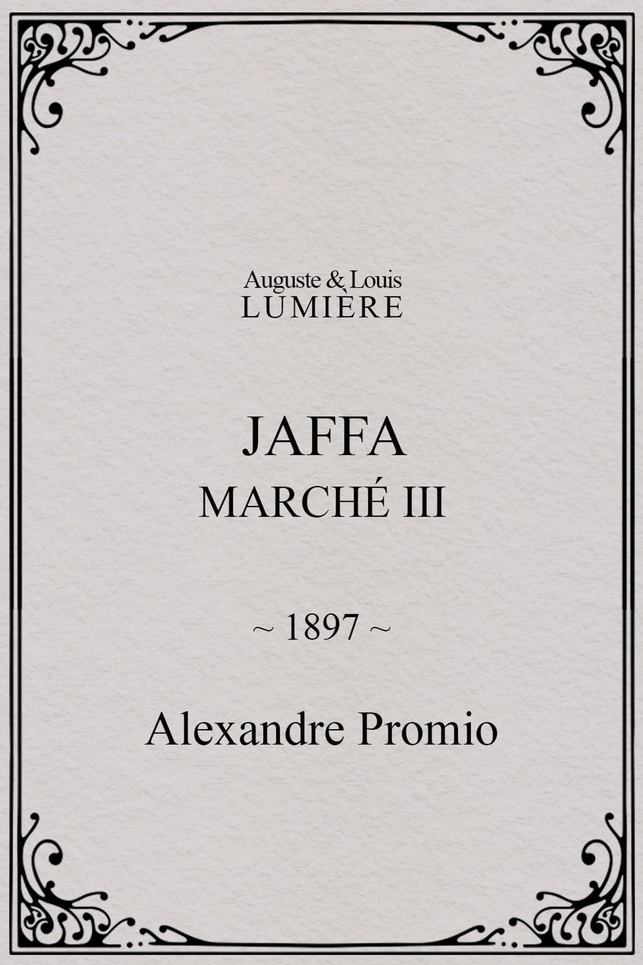 Jaffa : Marché, III