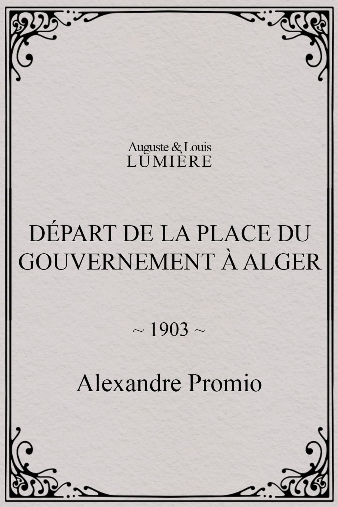 Départ de la place du Gouvernement à Alger