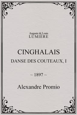 Cinghalais: danse des couteaux, I