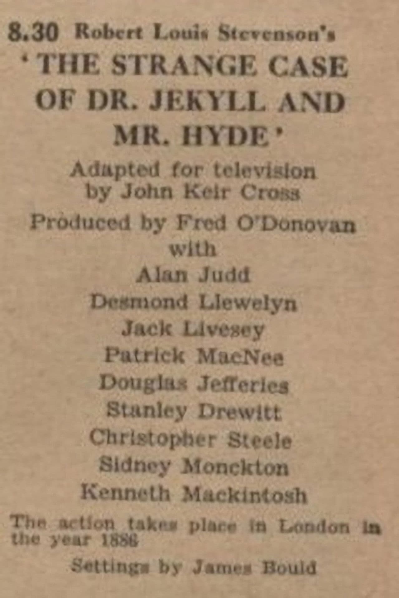 The Strange Case of Dr. Jekyll and Mr. Hyde