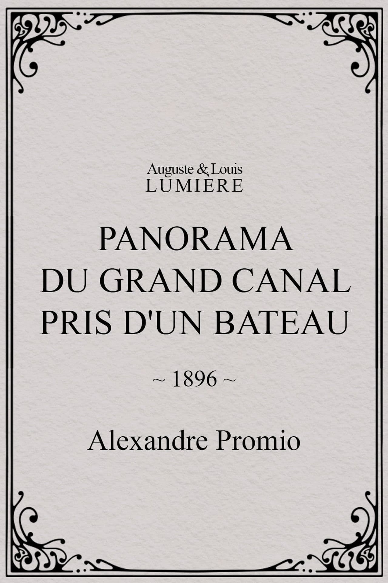 Panorama of the Grand Canal Taken from a Boat