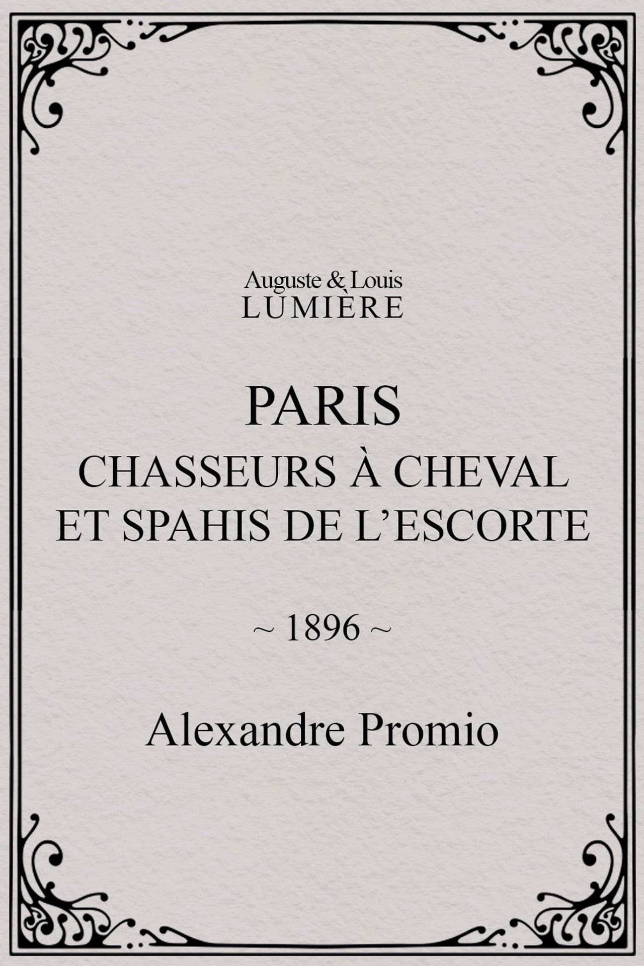 Paris : chasseurs à cheval et spahis de l’escorte