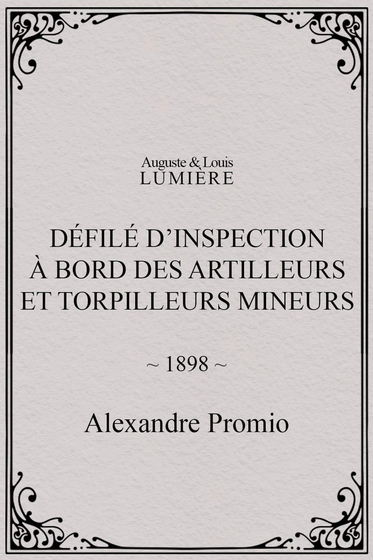 Défilé d’inspection à bord des artilleurs et torpilleurs mineurs