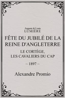 Fête du jubilé de la reine d'Angleterre : le cortège, les cavaliers du Cap