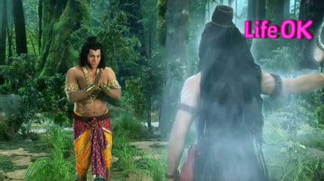 Ravana fails to lift the bow