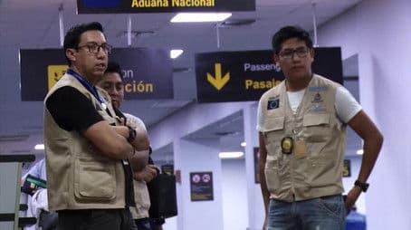 Police patrol the mountainous region of Tecate in Mexico