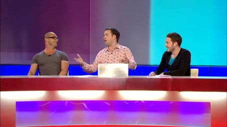 Louie Spence,  Johnny Vaughan, Sarah Millican and Jon Richardson.