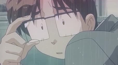 A Red Umbrella in the Rain