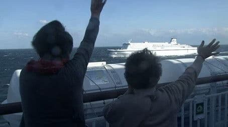 Life route of a huge ferry