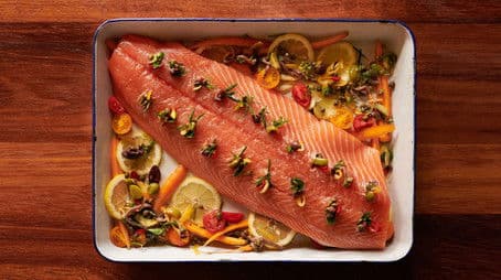 Thank You: Mediterranean Salmon, Lemony Potatoes, Summer Pud