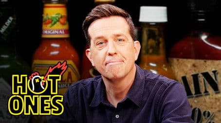 Ed Helms Needs a Mouth Medic While Eating Spicy Wings