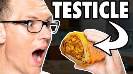 Bull Testicle Breakfast Burrito Taste Test