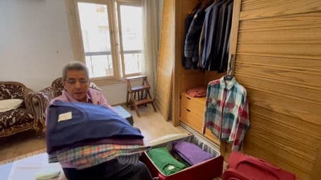 Preparing the bag for Iraq