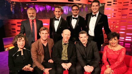 Chris Hemsworth, Ron Howard, Lily Tomlin, Kevin Bridges, Blake, Dame Shirley Bassey