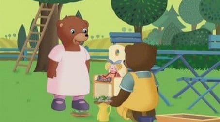 Little Brown Bear is having a tea party