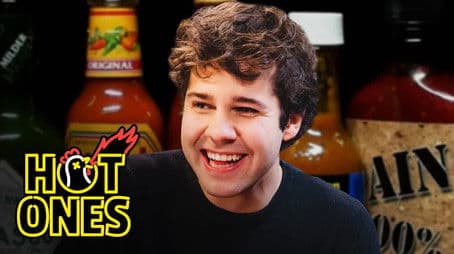 David Dobrik Experiences Real Pain While Eating Spicy Wings