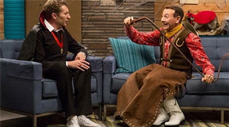 Pee Wee Herman Wears a Halloween Costume