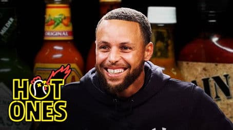 Stephen Curry Is on Fire While Eating Spicy Wings