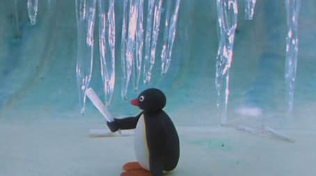 Pingu as an Icicle Player