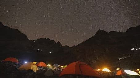 Tent Village in the Sky in the Northern Alps