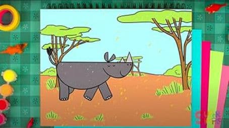How To Draw A Rhino