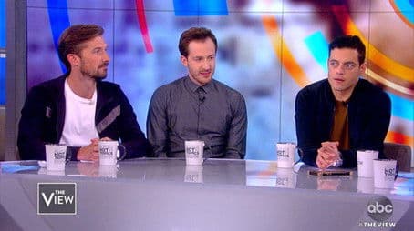 Rami Malek, Joe Mazzello, and Gwilym Lee