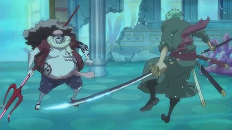 The Ryugu Palace Fight! Zoro vs. Hordy!