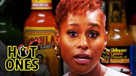 Issa Rae Raps While Eating Spicy Wings