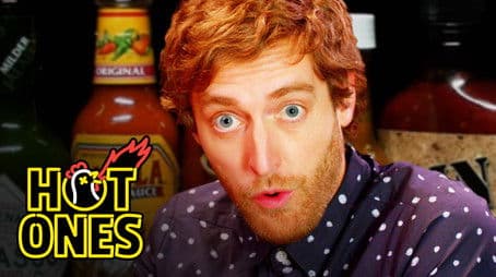 Thomas Middleditch Does Improv While Eating Spicy Wings