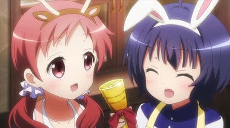 The Girl Dons a Red Coat and Drives a Team of Rabbits Across the Christmas Eve Night Sky