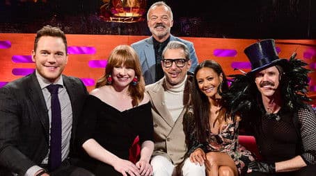 Chris Pratt, Bryce Dallas Howard, Jeff Goldblum, Jake Shears