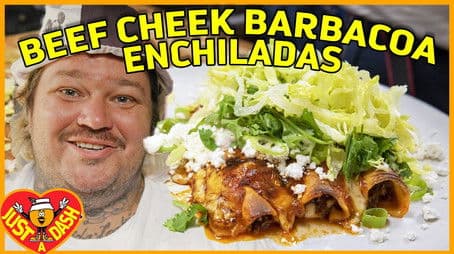 Beef Cheek Barbacoa Enchiladas