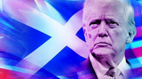 Trump arrives in Scotland