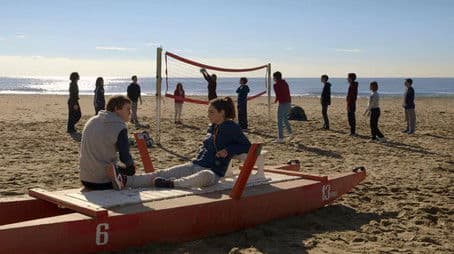 Beach volleyball / Pink ribbon at Villa Aurora