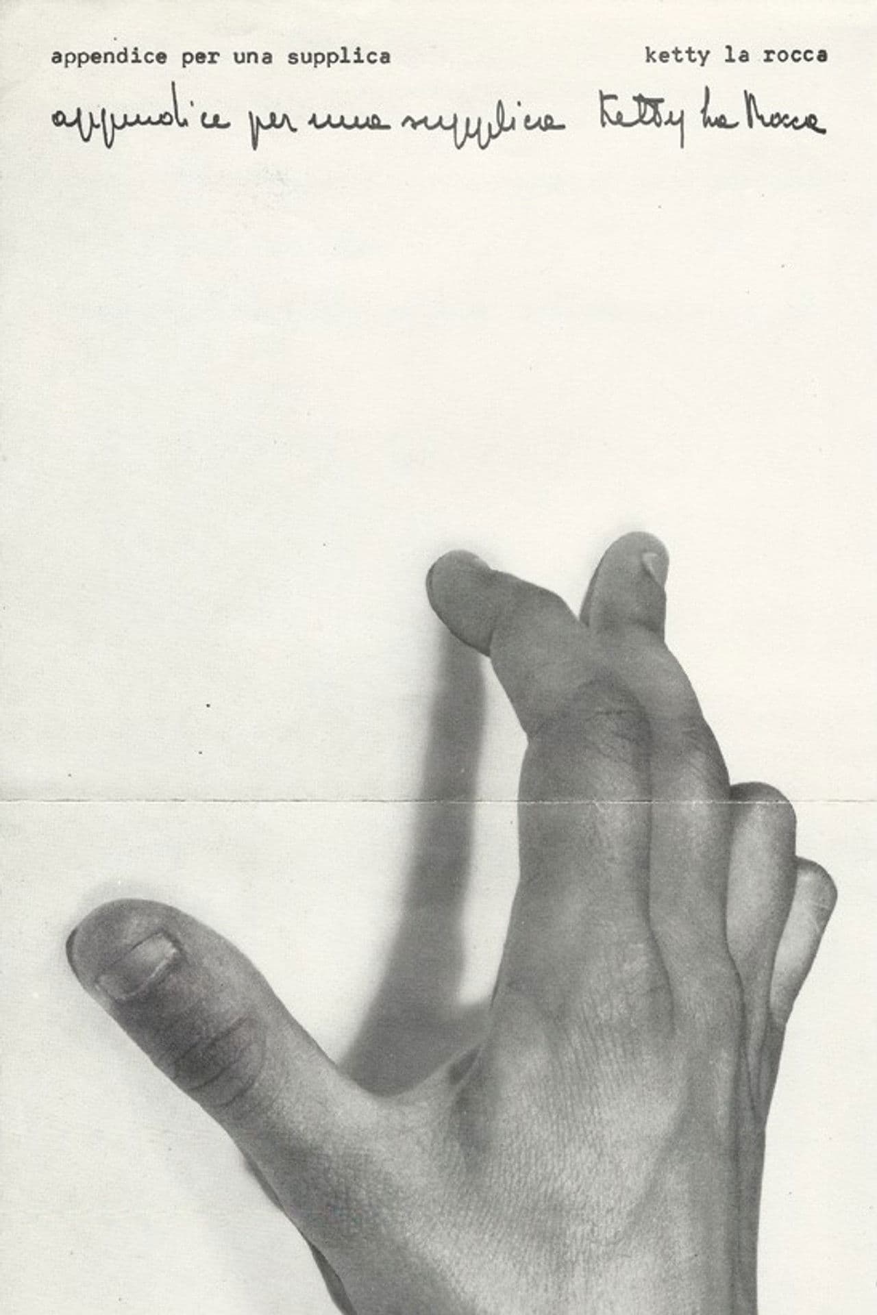 Appendice per una supplica