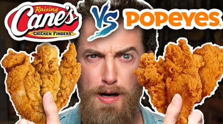 Raising Cane's vs. Popeyes Taste Test | FOOD FEUDS