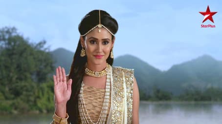 Ganga Blesses Ram-Sita