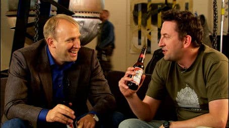 Lee and Tim talk on the set of Series Two